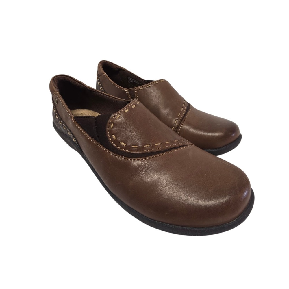 Earth Origins Leona Leather Memory Foam Comfort Loafer Slip-On Shoes Women's 8M